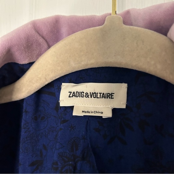 Zadig & Voltaire Volly Velours Open Front Blazer - Picture 6 of 15